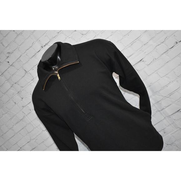J Crew Sweater 1/2 ZIP Golf Mens Size Small Pullover With Pockets Black Cotton - Picture 2 of 7